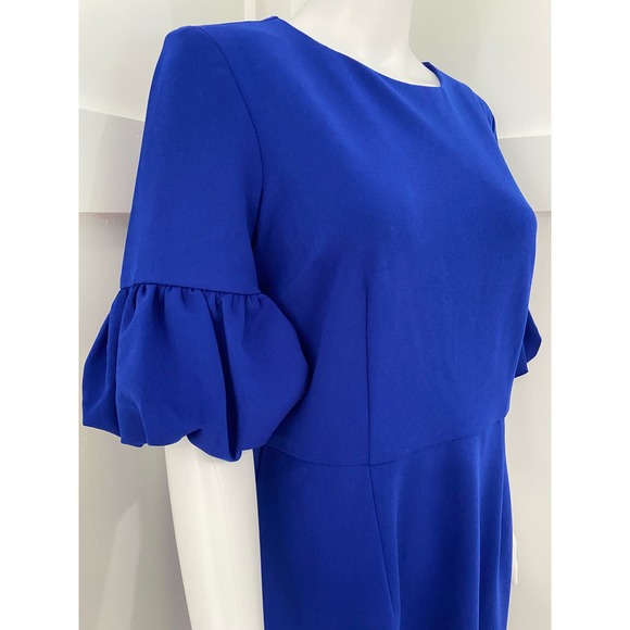 Marina Crepe Bubble Sleeve Blue Dress New in Plastic* Size 10 WD41 - Picture 6 of 14